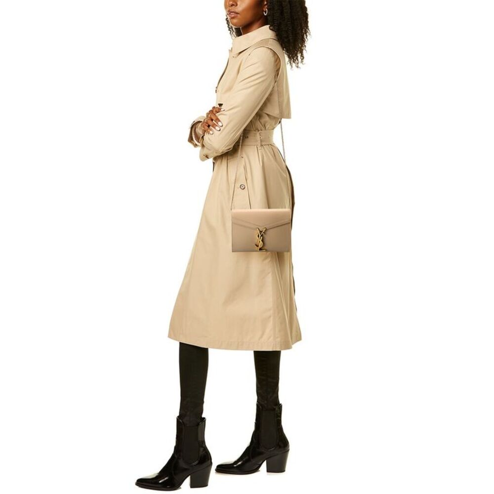 Saint Laurent Cassandra Leather Shoulder Bag, Beige - Picture 4 of 5